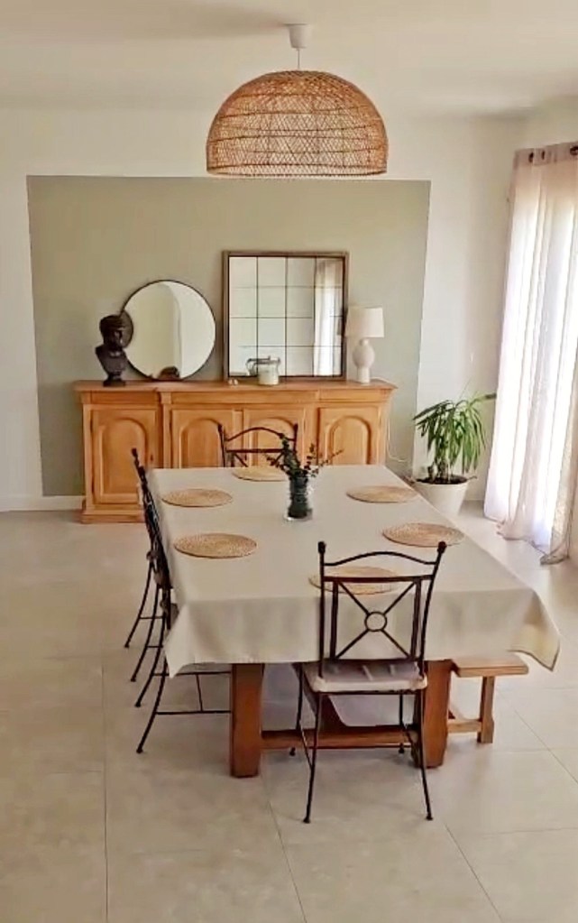 'pièce à vivre salle à manger après visite conseil décoration bohème campagne chic"